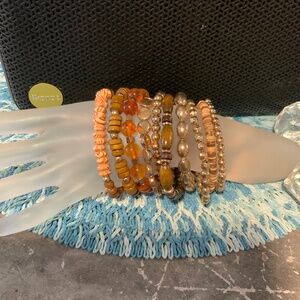 Beaded brown bracelets